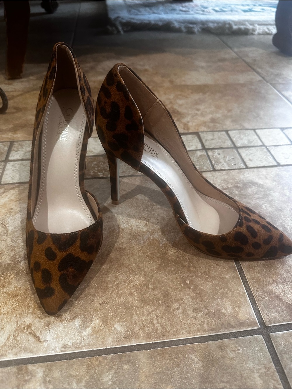 Catherine Malandrino Animal Leopard Print Pumps Heels sz 8.5